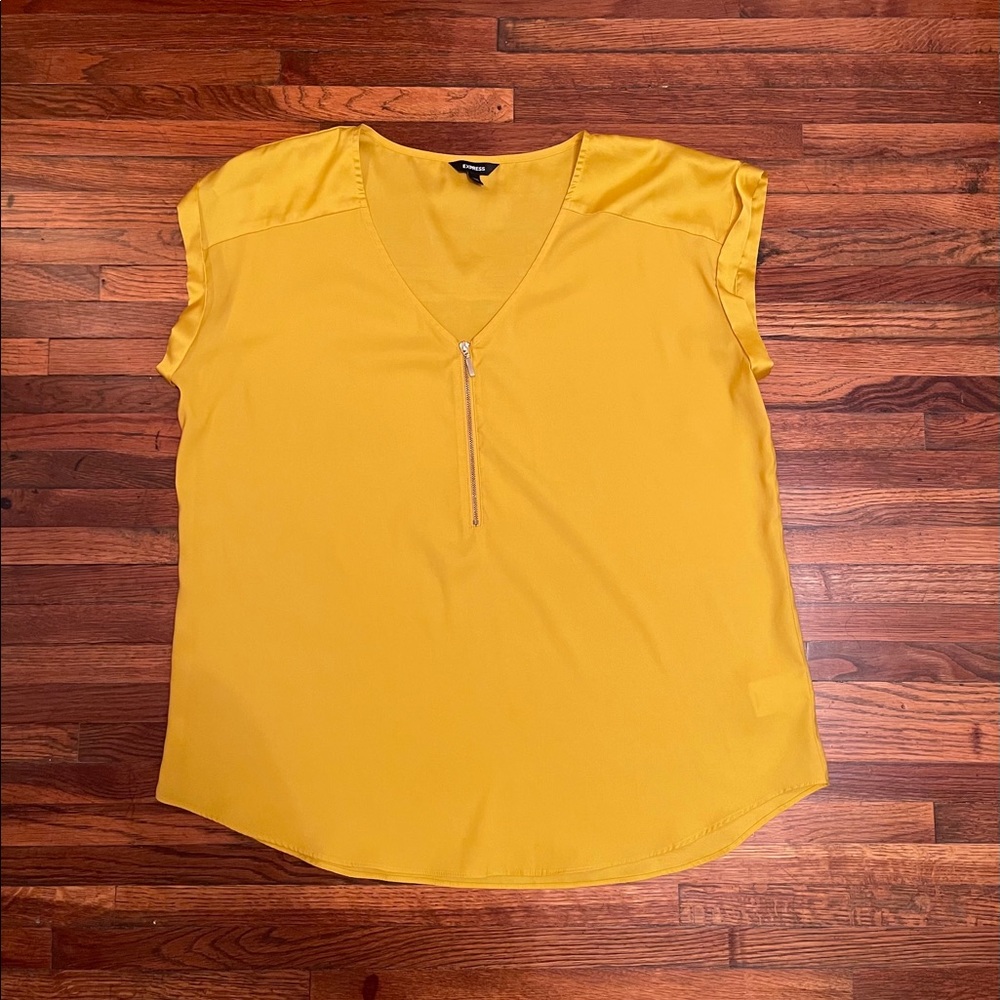 Bright mustard yellow blouse